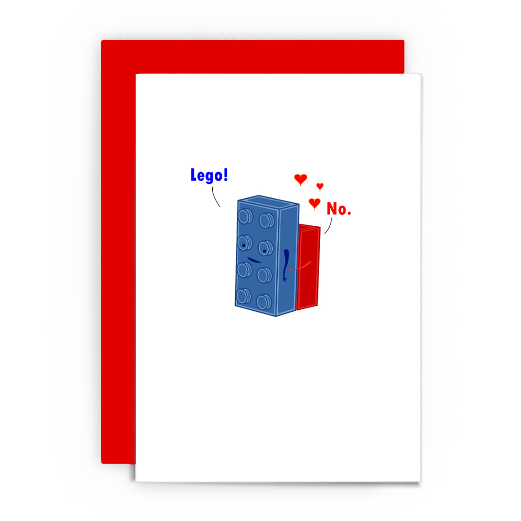 Lego Birthday Card - Funny Lego No cartoon! Anniversary / Valentines card for him / her