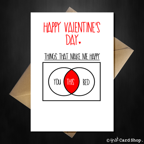 Cute Valentines Day Card - You are my happy place