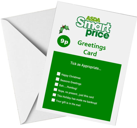 ASDA Smart Price Christmas Card - Value Xmas joke