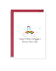 Cute Christmas Card - Magical Llama-corn riding a rainbow!